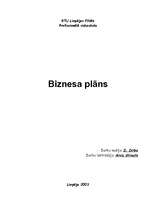 Biznesa plāns 'Veikals', 1.