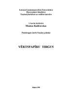 Referāts 'Vērtspapīru tirgus', 1.