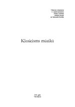 Referāts 'Klasicisms mūzikā', 1.