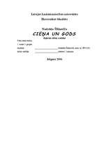 Referāts 'Cieņa un gods', 1.