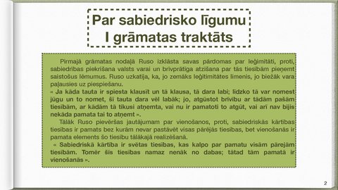 Prezentācija 'Žans Žaks Ruso Sabiedriskais līgums', 2.
