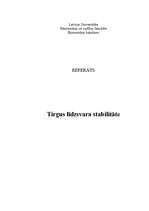 Referāts 'Tirgus līdzsvara stabilitāte', 1.