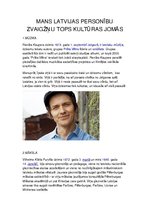 Konspekts 'Mans Latvijas personību zvaigžņu tops kultūras jomās', 1.