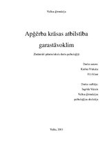 Referāts 'Apģērba krāsas atbilstība garastāvoklim', 1.