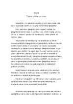 Eseja 'Telpa, vieta un vide', 1.