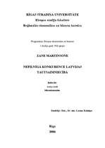 Referāts 'Nepilnīgā konkurence Latvijas tautsaimniecībā', 1.
