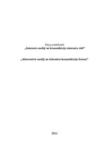 Eseja 'Alternatīvie mediji un tiešsaistes komunikāciju formas', 1.