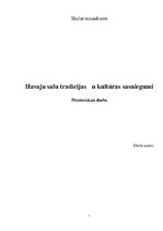 Referāts 'Havaju salu tradīcijas un kultūras sasniegumi', 1.