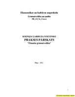 Prakses atskaite 'Prakses pārskats “Finanšu grāmatvedība”', 1.