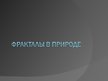 Prezentācija 'Фракталы в природе', 1.