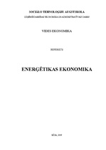 Referāts 'Enerģētikas ekonomika', 1.