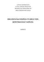 Referāts 'Organizācijas iekšējā un ārējā vide, komunikācijas vadīšana', 1.