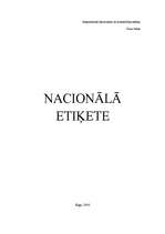 Eseja 'Spānijas nacionālā etiķete', 3.