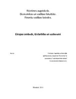 Konspekts 'Eiropas ombuds, tā darbība un uzdevumi', 1.