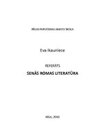 Referāts 'Senās Romas literatūra', 1.