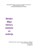 Referāts 'Nelabvēlīgo faktoru ietekme uz embrija attīstību', 1.