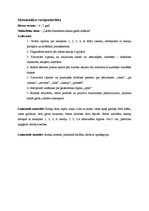 Konspekts 'Matemātikas nodarbība pirmsskolā', 1.