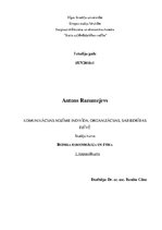 Konspekts 'Komunikācijas nozīme indivīda, organizācijas, sabiedrības dzīvē', 1.