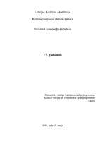 Konspekts 'Sinhronā hronoloģiskā tabula - 17.gadsimts - pasaule, Anglija, kultūra, Latvija', 1.
