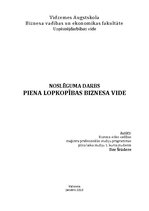 Referāts 'Piena lopkopības biznesa vide', 1.
