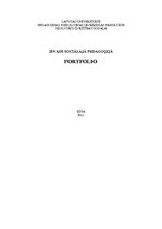 Konspekts 'Portfolio. Ievads sociālajā pedagoģijā', 1.