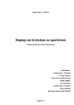 Referāts 'Dopings un tā ietekme uz sportistiem', 1.