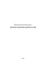 Eseja 'Aktuālākās ekonomiskās problēmas Latvijā', 1.