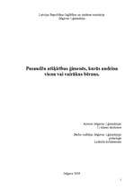 Referāts 'Pusaudžu atšķirības ģimenēs, kurās audzina vienu vai vairākus bērnus', 1.