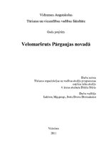 Referāts 'Velomaršruts Pārgaujas novadā', 1.