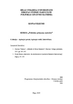 Konspekts 'Aptaujas posmi. Aptaujas veidi. Intervēšana', 1.