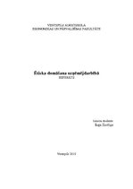 Referāts 'Ētiska domāšana uzņēmējdarbībā', 1.