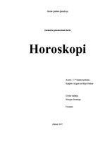 Referāts 'Horoskopi', 1.