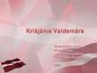 Prezentācija 'Krišjānis Valdemārs', 1.