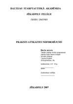 Referāts 'Prakses atskaites noformējums', 1.