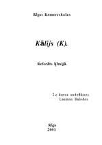 Referāts 'Kālijs', 1.
