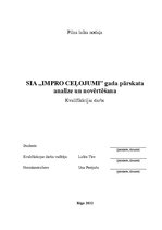 Diplomdarbs 'SIA "Impro ceļojumi" gada pārskata analīze un novērtēšana', 1.