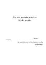 Konspekts 'Ērces un to pārnēsātās slimības', 1.