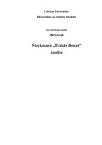 Konspekts 'Stockmann "Trakās dienas". Analīze', 1.
