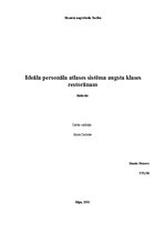 Referāts 'Ideāla personāla atlases sistēma augstas klases restorānam', 1.