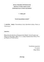 Konspekts 'Komunikācijas teoriju kibernētiskā tradīcija. Šenona un Vīvera teorija', 1.