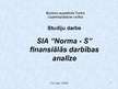 Prezentācija 'SIA "Norma - S" finansiālās darbības analīze', 1.