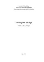 Referāts 'Mobings un bosings', 1.