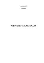 Konspekts 'Divdesmit vietvārdu nosaukumi Ciblas novadā', 1.