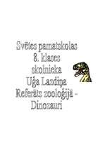 Referāts 'Dinozauri', 1.