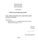 Konspekts 'Politiskās sistēmas darbības rezultāts - pārvaldes modelis un politikas stils, t', 1.