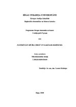 Konspekts 'Patērētāju rīcība tirgū un galējais derīgums', 1.
