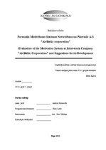 Diplomdarbs 'Personāla motivēšanas sistēmas novērtēšana un pilnveide AS "AirBaltic corporatio', 1.