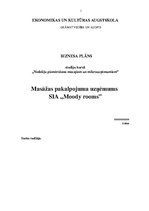 Biznesa plāns 'Masāžas pakalpojuma uzņēmums SIA "Moody rooms"', 1.