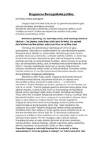 Konspekts 'Singapūras demogrāfiskā politika', 1.