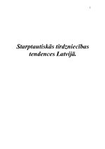 Referāts 'Starptautiskās tirdzniecības tendences Latvijā', 1.